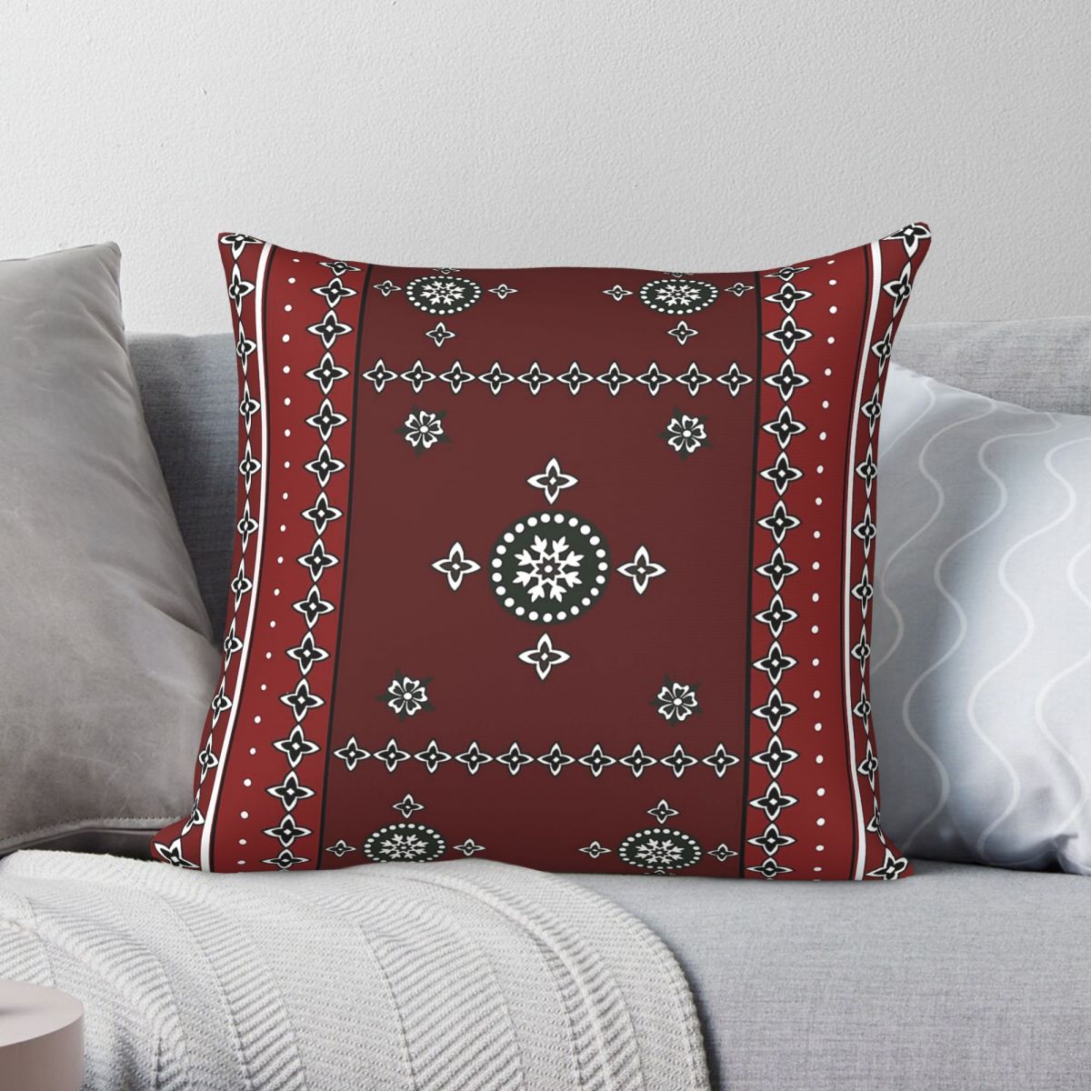Home Decor Karachi - Sindhi Pakistani Karachi Square Pillowcase Polyester