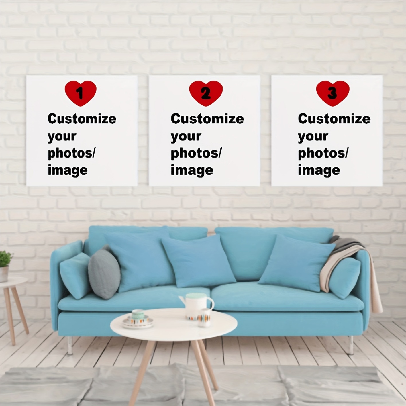 Home Decor Theme - 3pcs/set Custom Square Canvas Poster Personalized