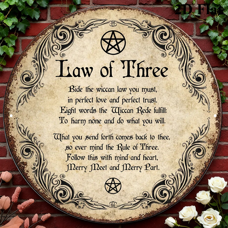 Home Decor Vintage - CIFBUY Vintage Wicca Triple Goddess Aluminum