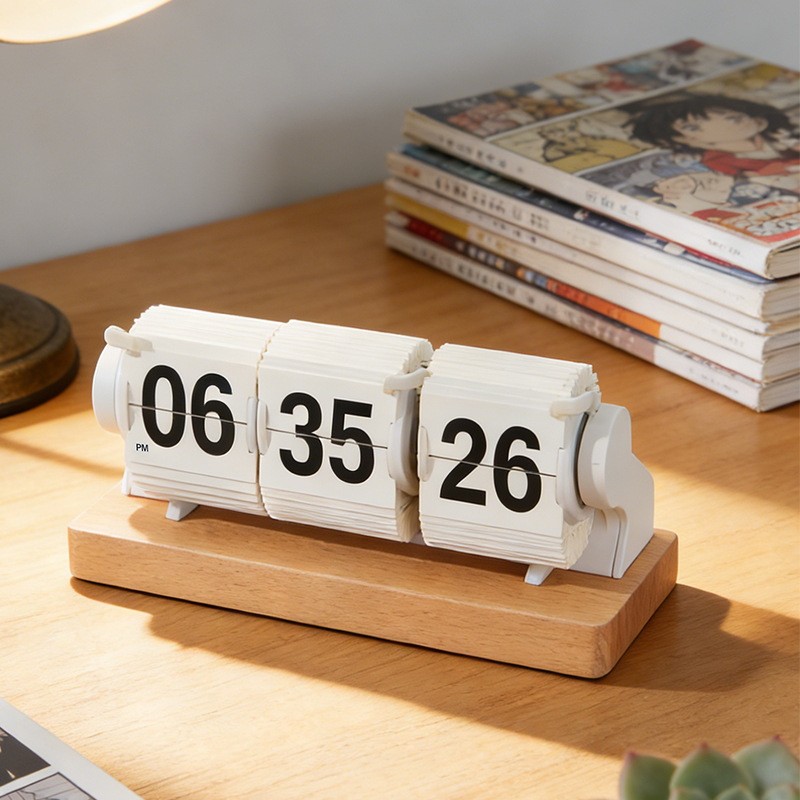 Vintage Wooden Desk Clock 3-Pa - Vintage Alarm Clock 评论和价格