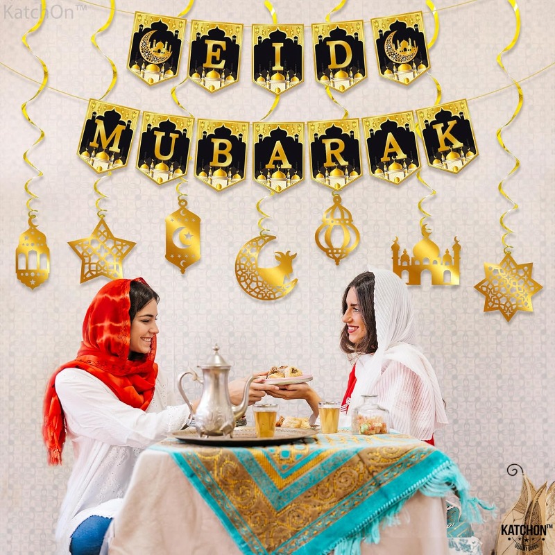 2026 Eid Mubarak Paper Garland - Home Decor Garland 评论和价格