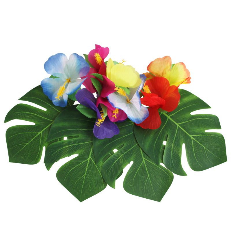 12pcs Tropical Palm Leaves Art - Artificial Hanging Plants 评论和价格