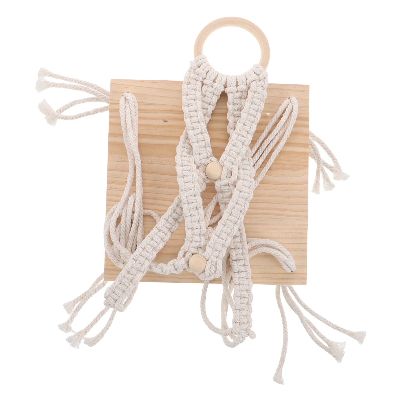 Macrame Wall Hanging Shelf Squ - Floating Shelves 评论和价格