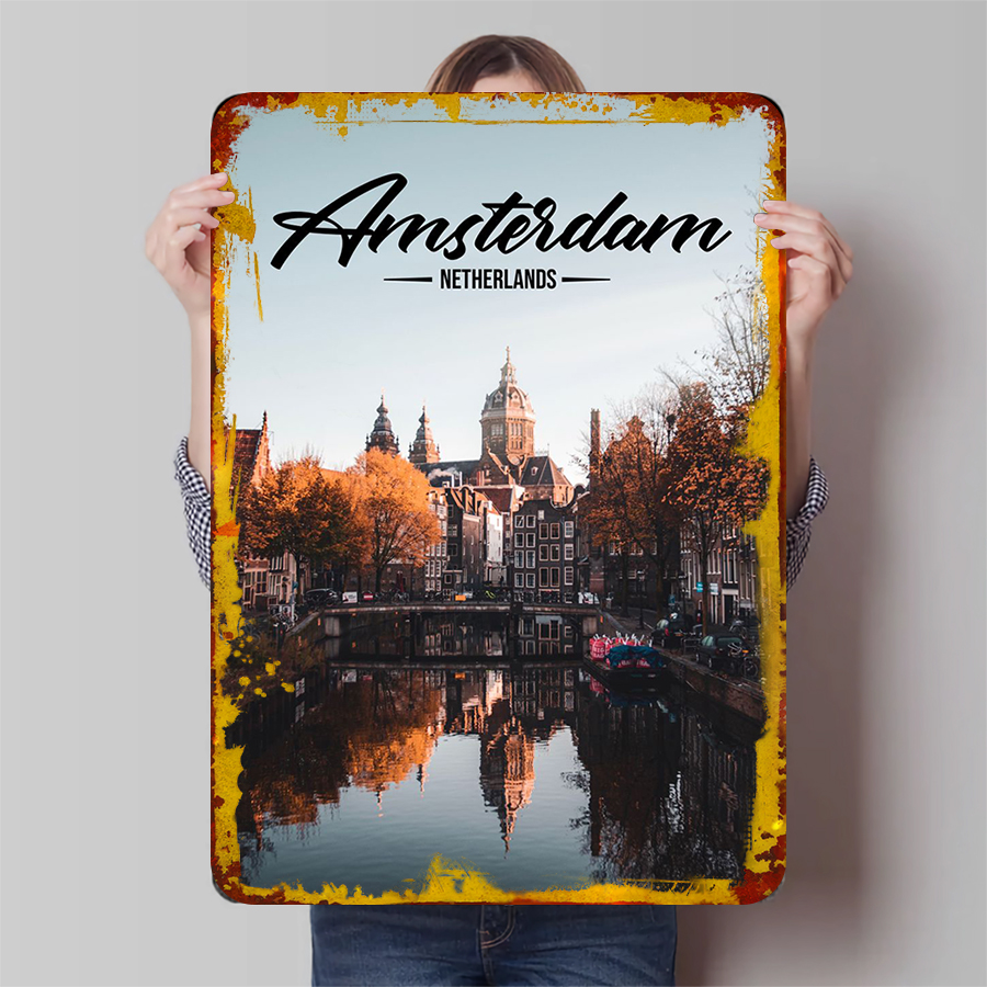 Amsterdam Netherlands Cityscap - Home Decor Netherlands 评论和价格