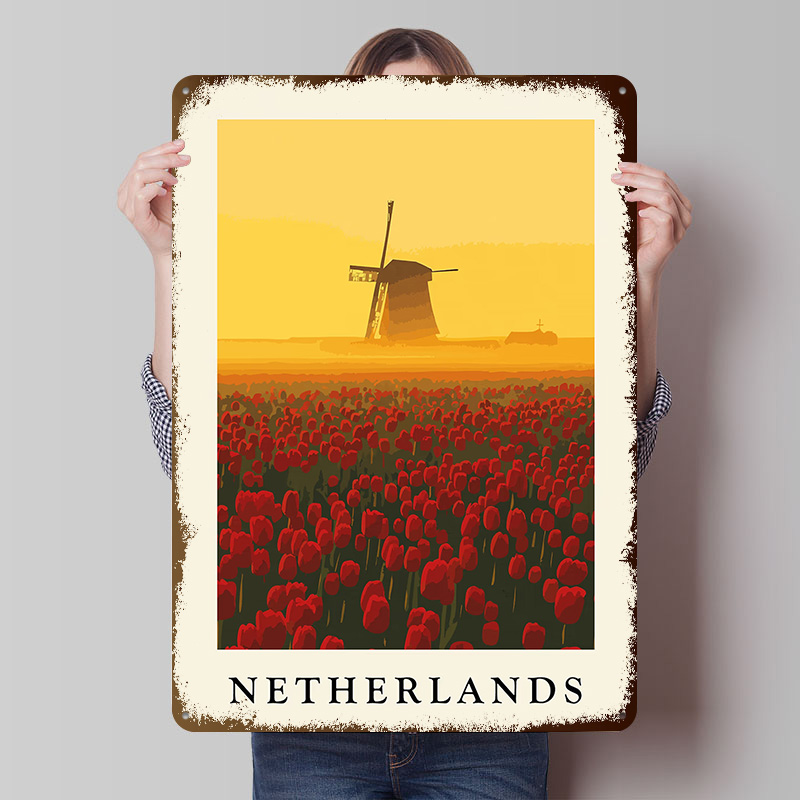 Netherlands Windmill and Tulip - Home Decor Netherlands 评论和价格