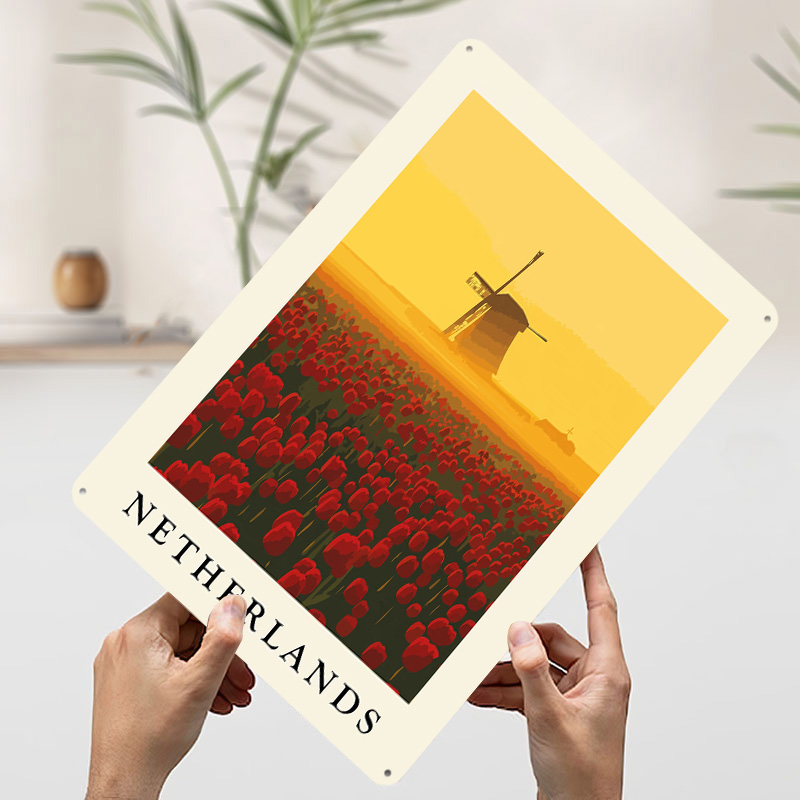 Netherlands Windmill and Tulip - Home Decor Netherlands 评论和价格