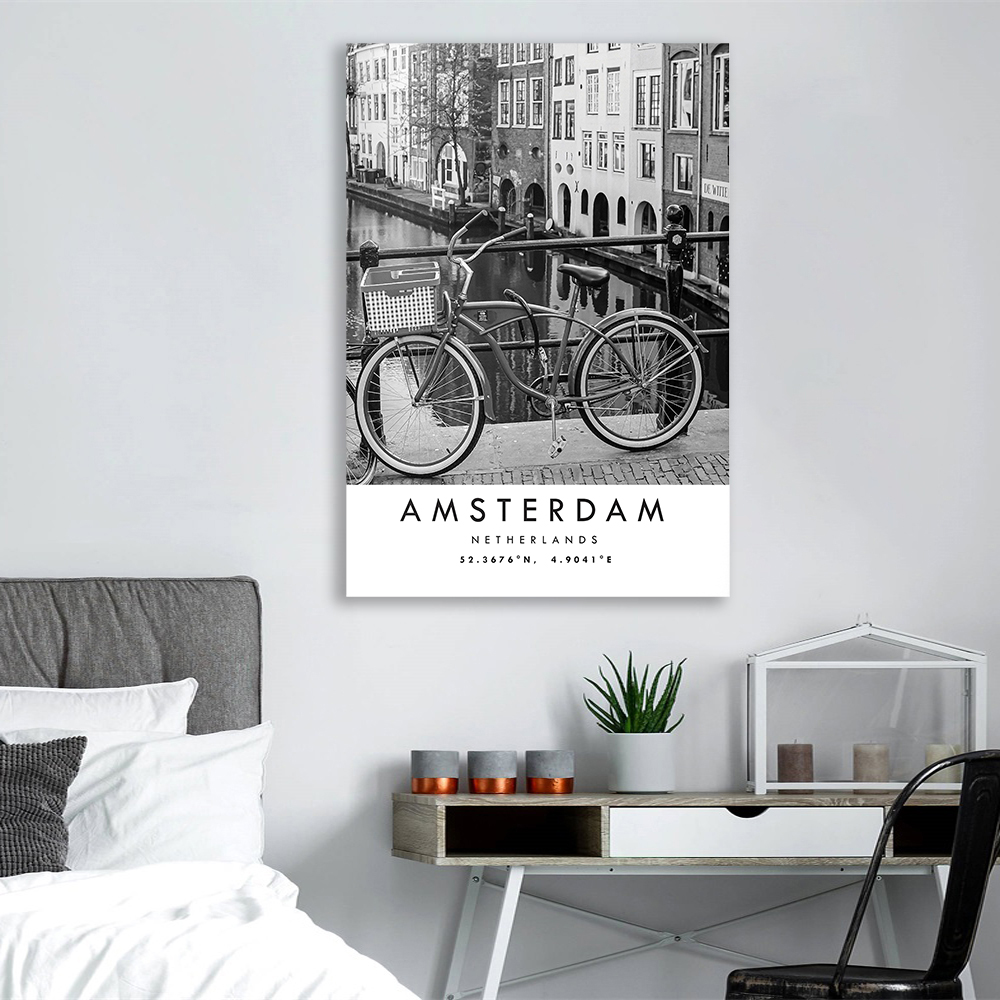 Amsterdam Travel Print Poster  - Home Decor Netherlands 评论和价格