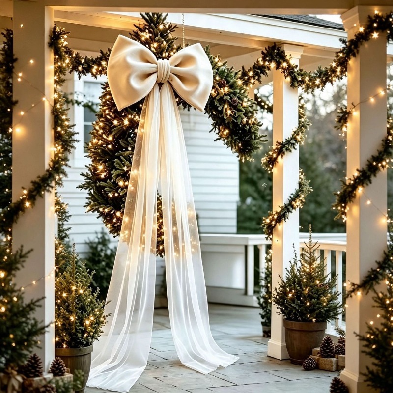 Large Wedding Velvet Bows with - Yarn Home Decor 评论和价格