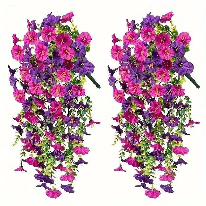 1pcs Artificial Morning Glory, - Artificial Hanging Plants 评论和价格