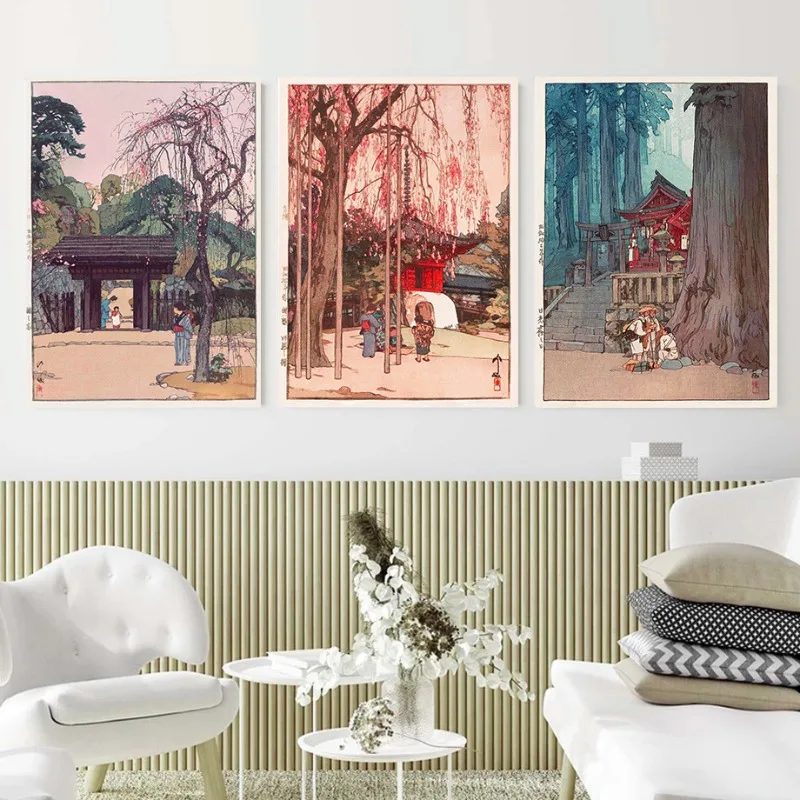 Retro Ukiyo-e Traditional Japa - Watercolor Poster Print 评论和价格