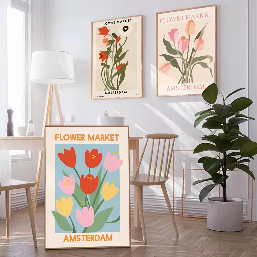 Amsterdam Flower Market HD Wal - Home Decor Netherlands 评论和价格