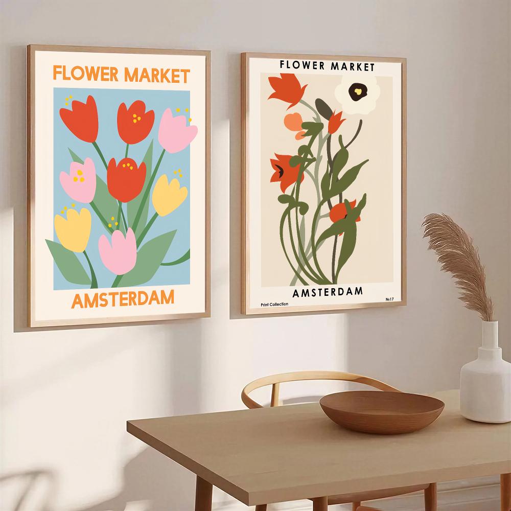 Amsterdam Flower Market HD Wal - Home Decor Netherlands 评论和价格