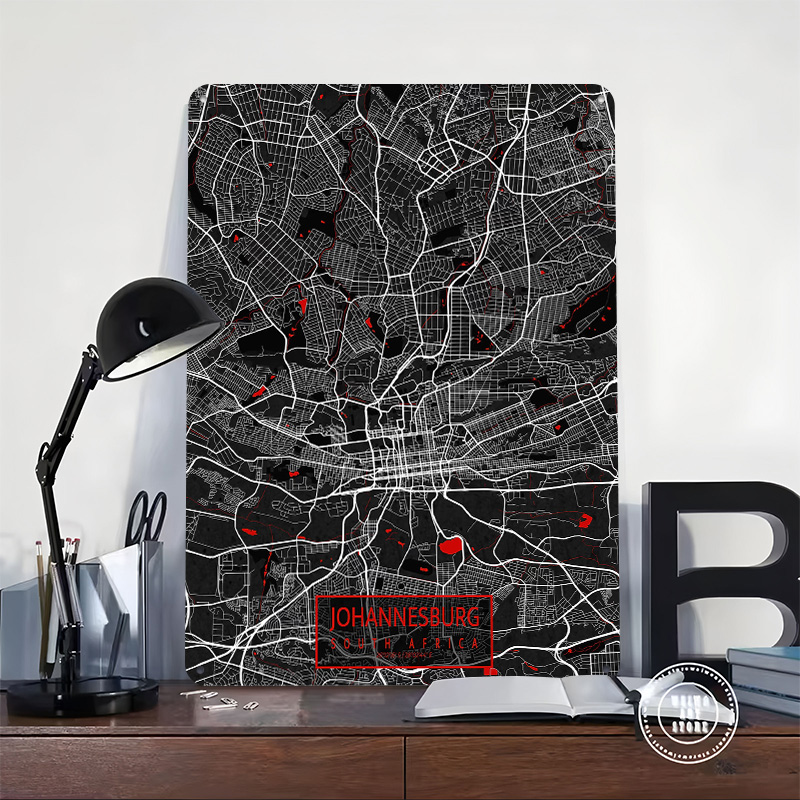 Johannesburg City Map South Af - Home Decor Johannesburg 评论和价格