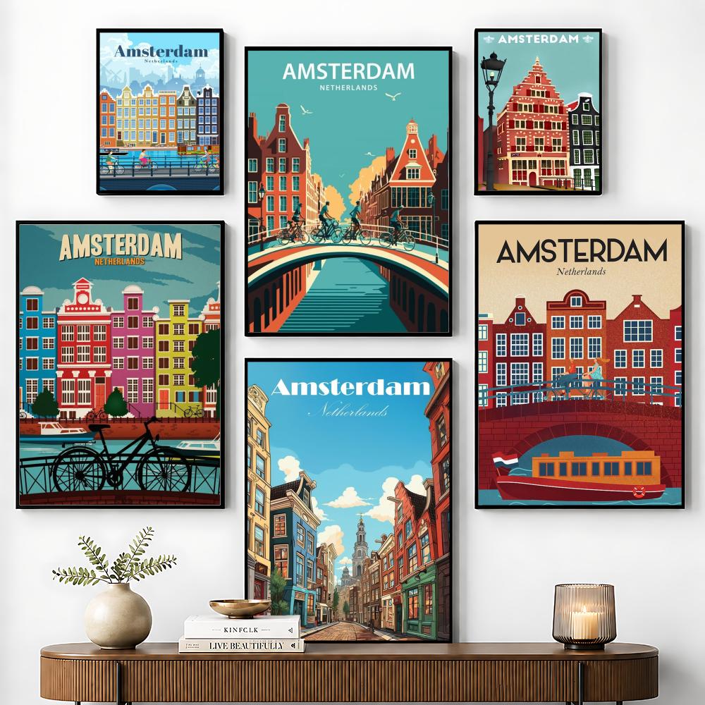 Amsterdam Netherlands Poster P - Home Decor Netherlands 评论和价格