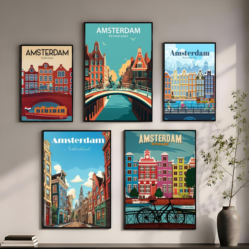 Amsterdam Netherlands Poster P - Home Decor Netherlands 评论和价格