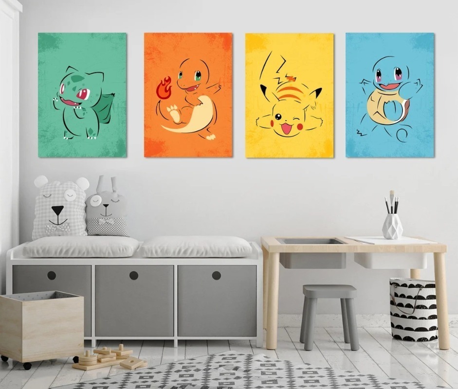 Frameless Cartoon Anime Poster - Watercolor Poster Print 评论和价格
