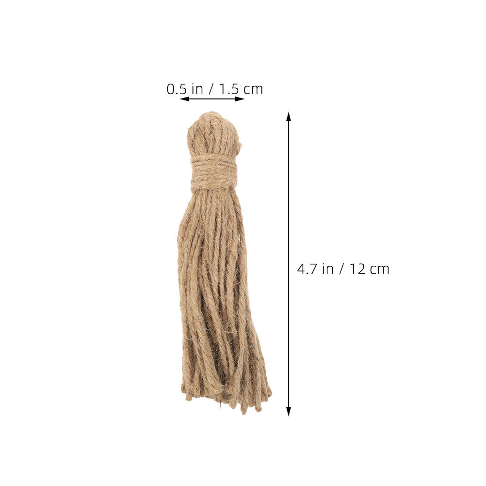 30Pcs Jute Tassels Craft Rope: - Home Decor Garland 评论和价格