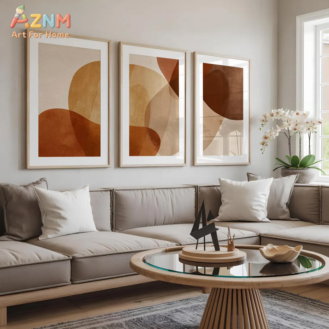 AZNM Boho Abstract Terracotta  - Watercolor Poster Print 评论和价格
