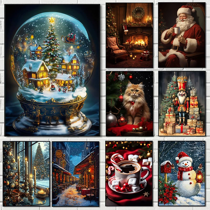 Classic Traditional Christmas  - Watercolor Poster Print 评论和价格