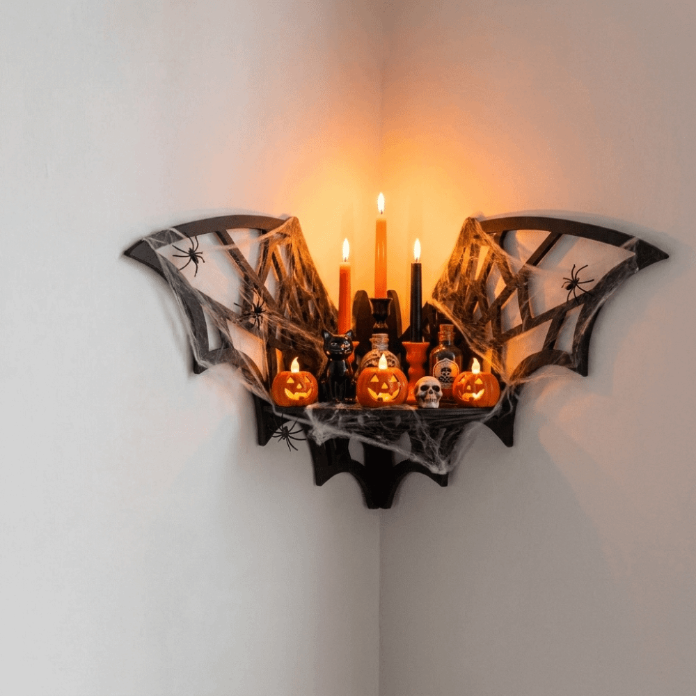 Wooden Bat Corner Shelf Hollow - Floating Shelves 评论和价格