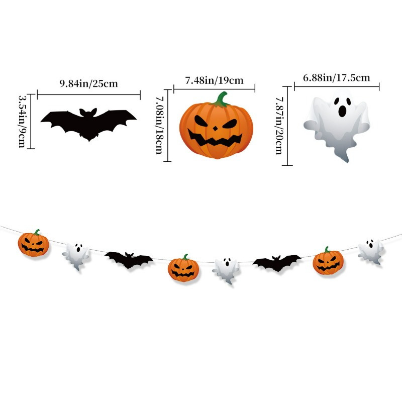 New Cartoon Halloween Pattern  - Home Decor Garland 评论和价格