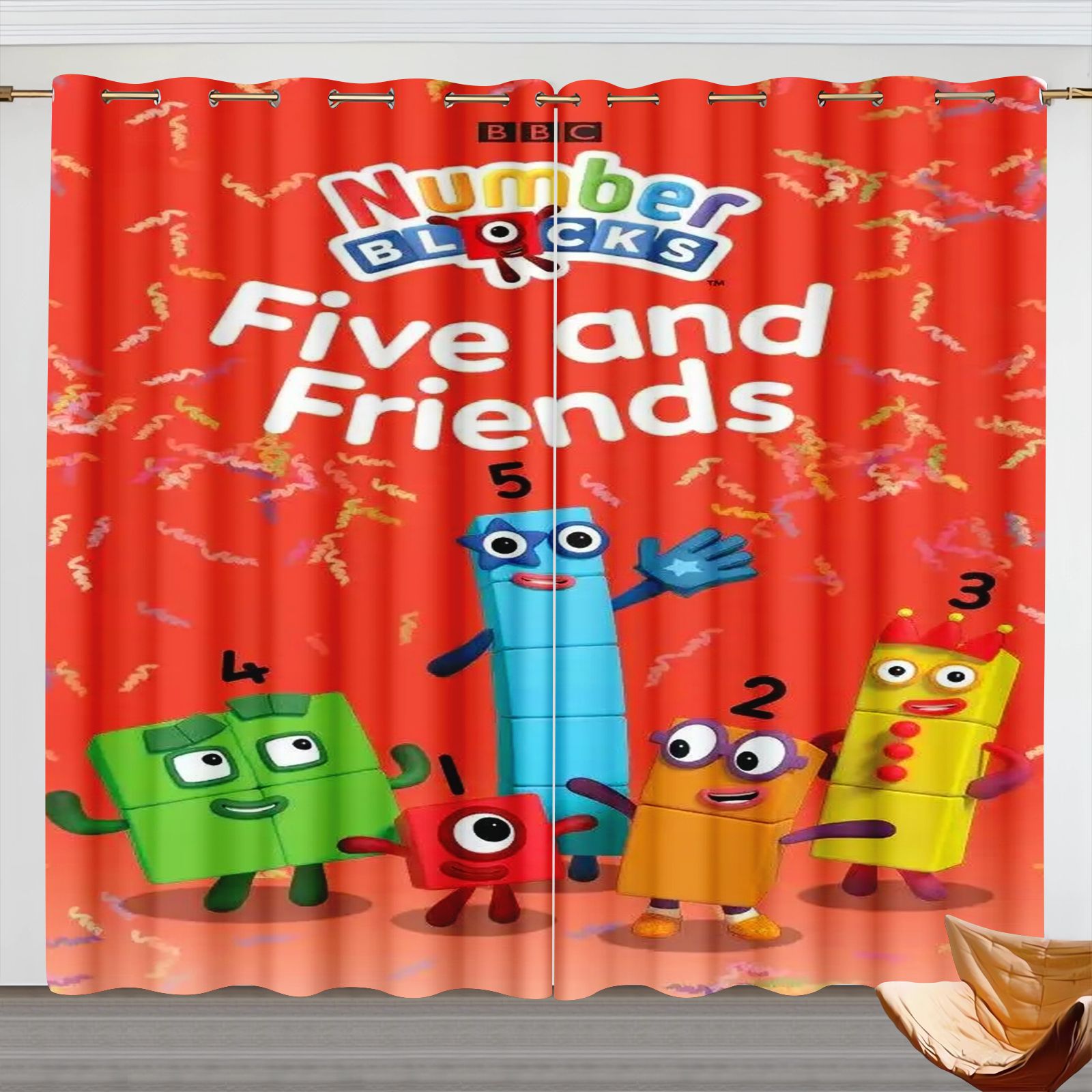 Numberblocks Cartoon Curtains, - Blackout Curtains 评论和价格