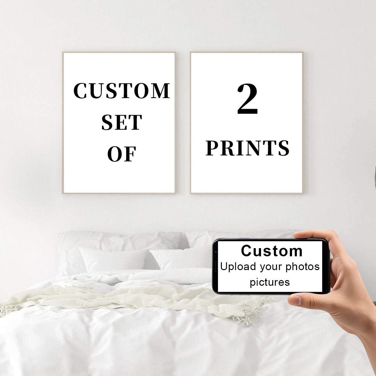 2pcs/set Custom Canvas Prints  - Home Decor Theme 评论和价格