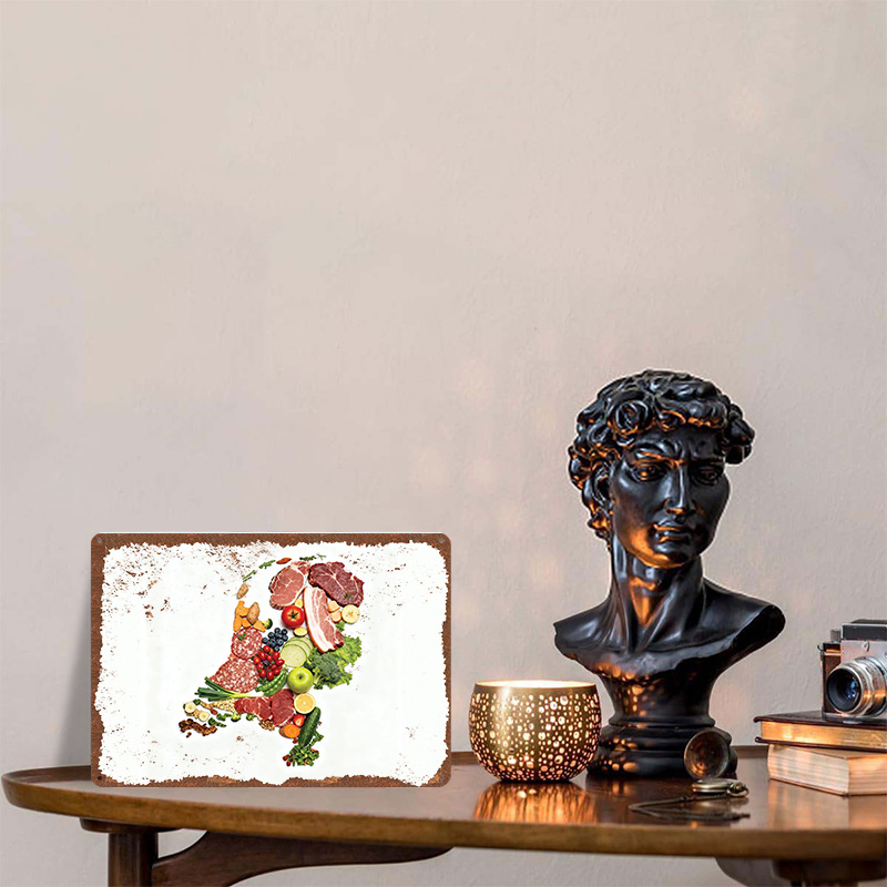 Food Map of Netherlands Made F - Home Decor Netherlands 评论和价格