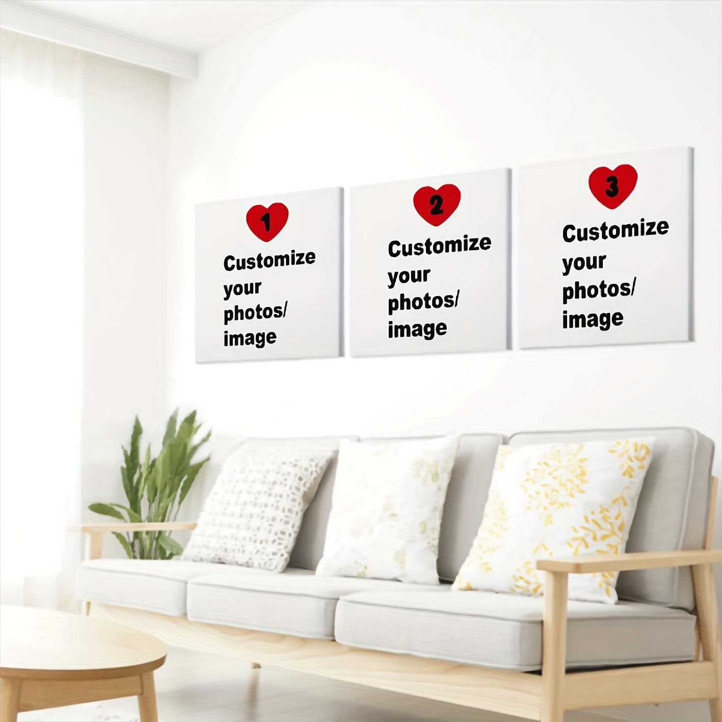 3pcs/set Custom Square Canvas  - Home Decor Theme 评论和价格