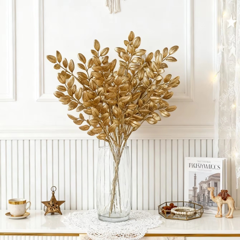 10Pcs Artificial Plants Golden - Home Decor Garland 评论和价格
