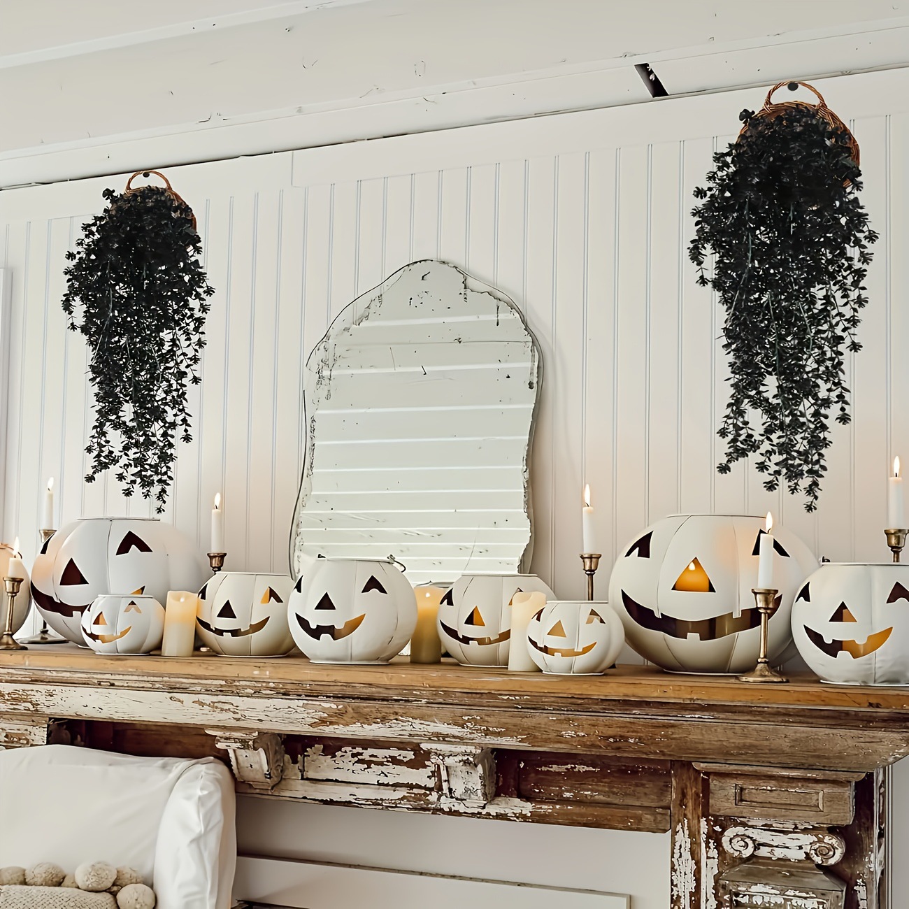 6pcS Halloween Black Artificia - Artificial Hanging Plants 评论和价格