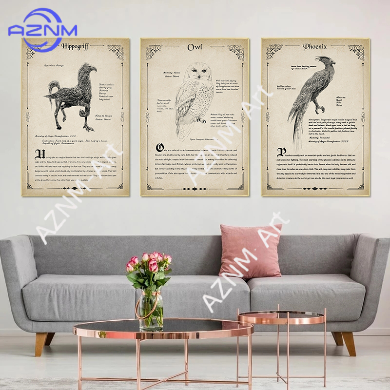 Antique Style Magical Creature - Watercolor Poster Print 评论和价格