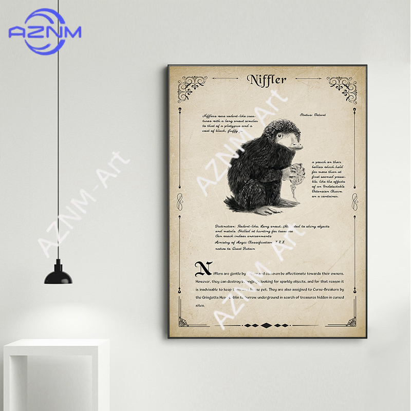 Antique Style Magical Creature - Watercolor Poster Print 评论和价格