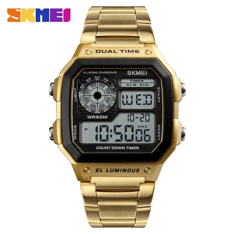 SKMEI 1335 Digital Watch for M - Vintage Alarm Clock 评论和价格