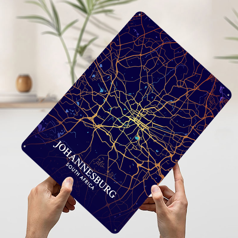 Johannesburg City Map Poster C - Home Decor Johannesburg 评论和价格